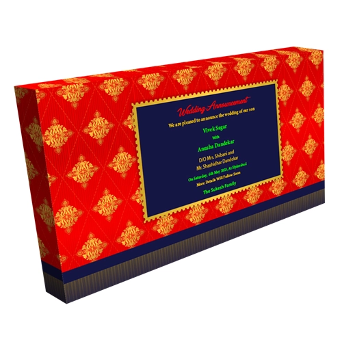 4 x 75 Grams Luxury Gold 4 Compartments Dry Fruit Gift Box | Kanchipuram Design | Personalize